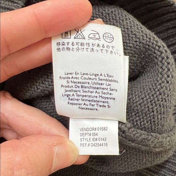 EDDIE BAUER Cotton Nordic Fair Isle Crewneck Pullover Sweater Grey/Cream Men's M - Picture 8 of 10